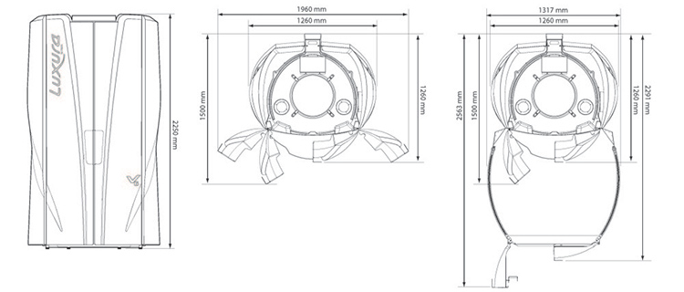 Solarium Hapro Luxura V6 dimensions Solarium Hapro Luxura V6 dimensions